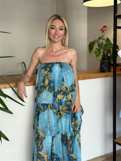 Hawai Straplez Elbise