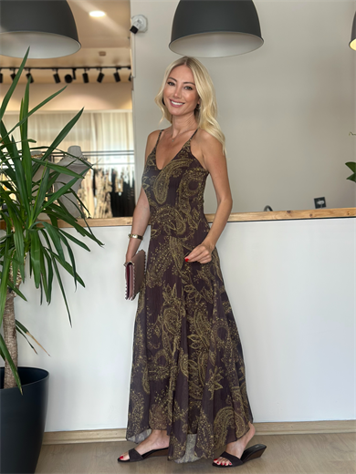 Kahve Bandana Elbise Askı0047