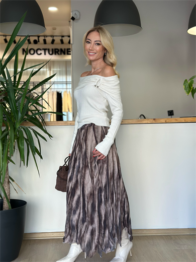 Kahve Krem Etek Askı0068