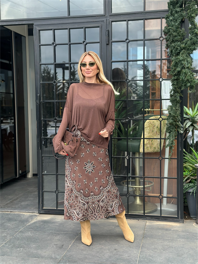 Kahve Transparan Bluz Askı0039