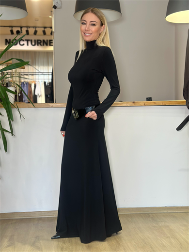 Kemer Detaylı Maxi Boy Elbise Askı00213