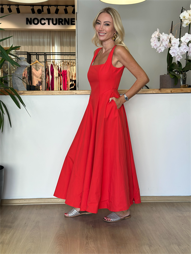 Kırmızı Prenses Model Elbise Askı00278