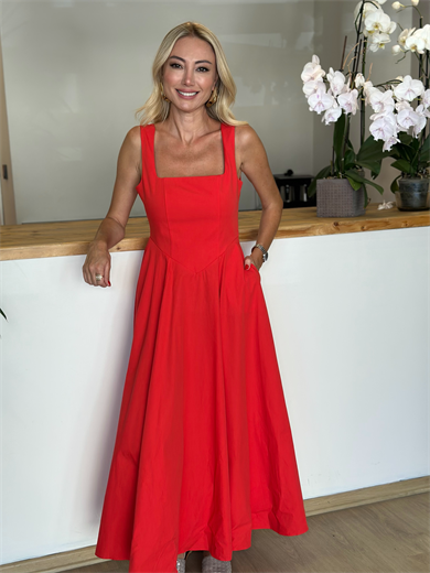 Kırmızı Prenses Model Elbise Askı00278