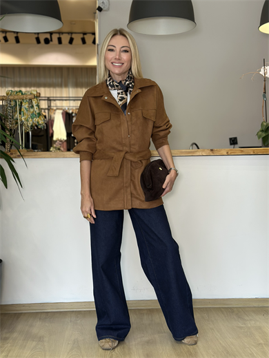 Lacivert Geniş Paça Denim Askı00398