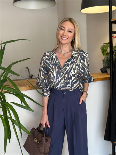 Lacivert İbiza Gömlek