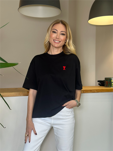 Marka Model Siyah Tshirt Askı0025