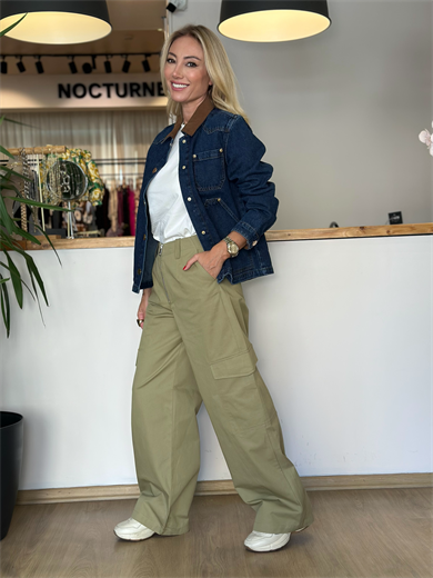 Olive Green Kargo Pantolon Askı00342