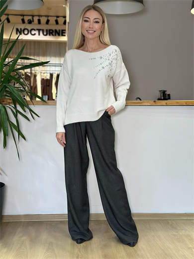 Omuz Taş Detaylı Kazak Askı00406