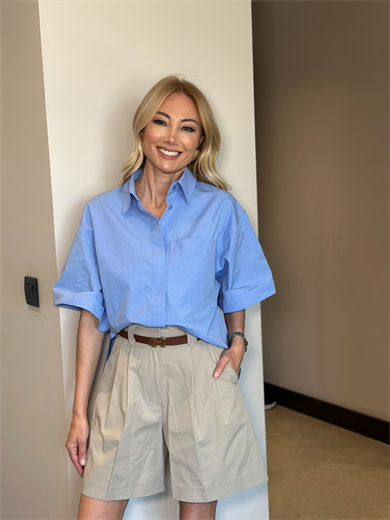 Oversize Mavi Gömlek