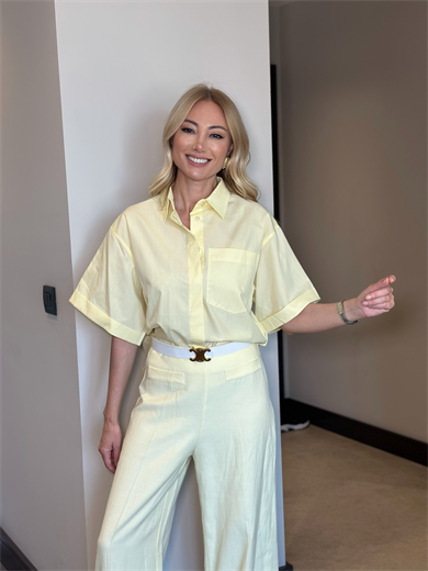 Oversize Sarı Gömlek 