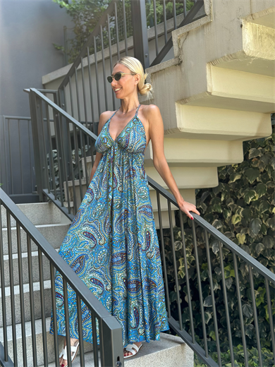 Özel Dikim Desenli Elbise