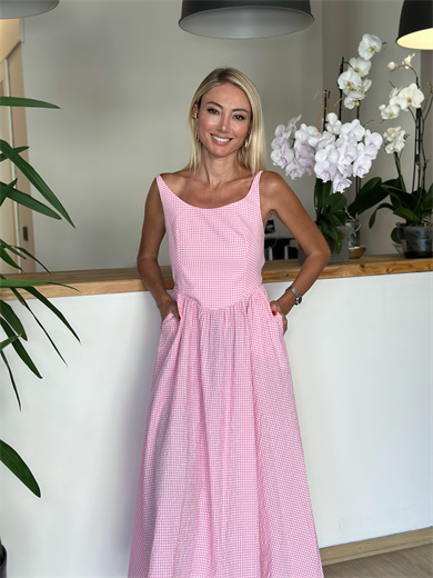 Pembe Pötikare Elbise Askı00265