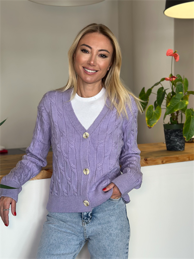 Saç Örme Lila Hırka Askı00112