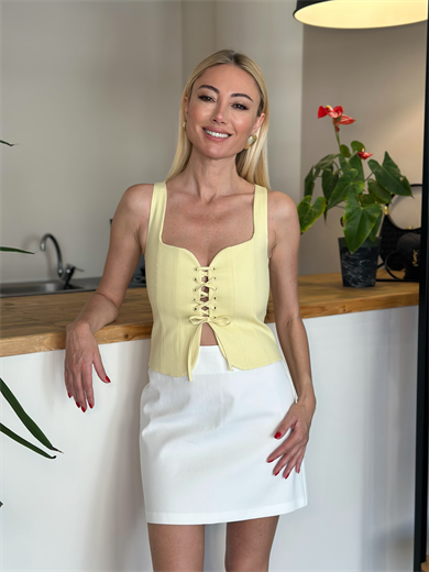 Sarı Korse Detay Büstiyer