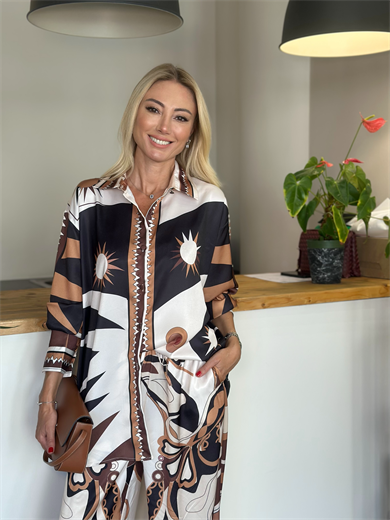 Saten Desenli Takım Askı0036