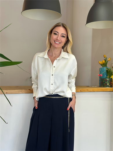 Saten Ekru Gömlek Askı00208