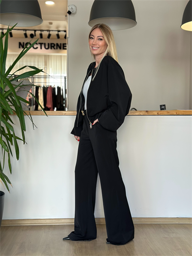 Siyah Bomber Ceketli Takım Askı00158