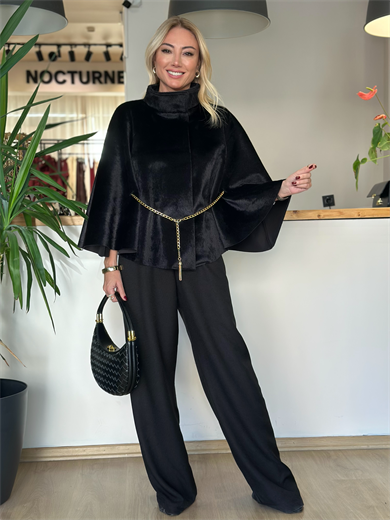 Siyah Pelerin Panço Askı00243