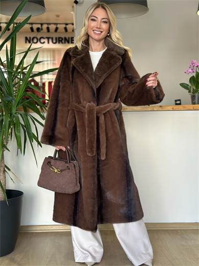 Suni Kahve Kürk Askı00256