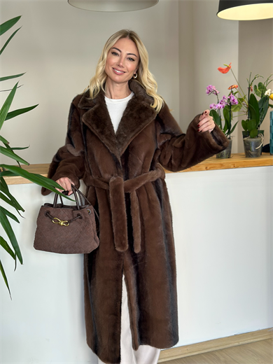 Suni Kahve Kürk Askı00256