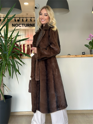 Suni Kahve Kürk Askı00256