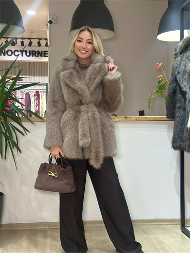 Suni Kuşaklı Kürk Askı00316