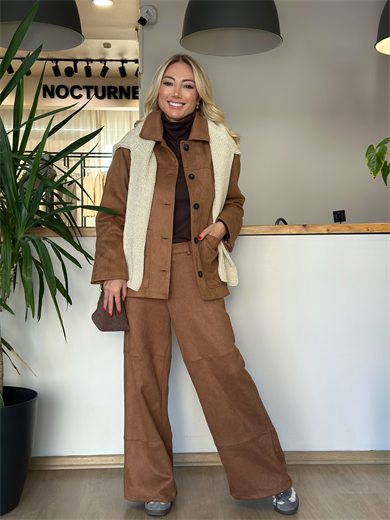 Taba Süet Pantolon Askı0067