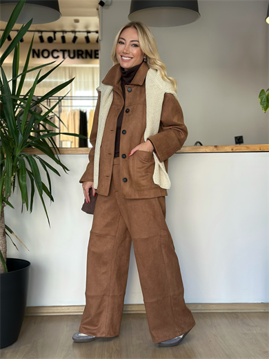 Taba Süet Pantolon Askı0067