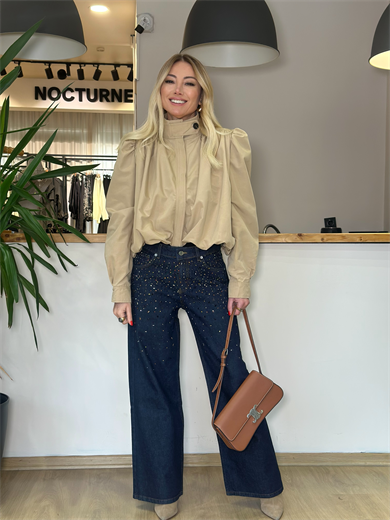 Taşlı Berlin Denim Pantolon Askı0029
