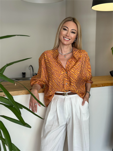 Turuncu İtali Gömlek