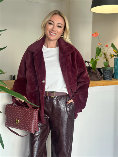 Yumoş Bordo Kaban Askı00239
