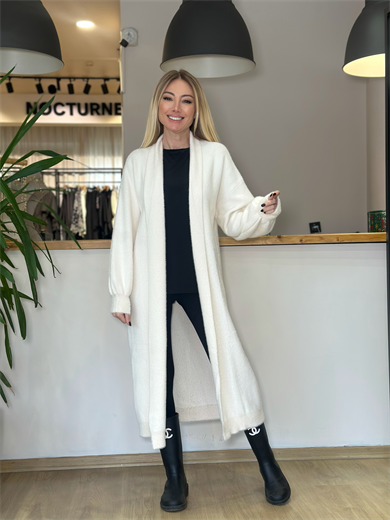 Yumoş Ekru Hırka Askı0073