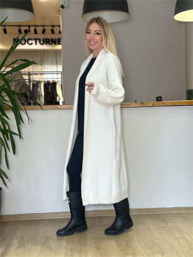 Yumoş Ekru Hırka Askı0073