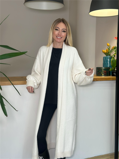 Yumoş Ekru Hırka Askı0073