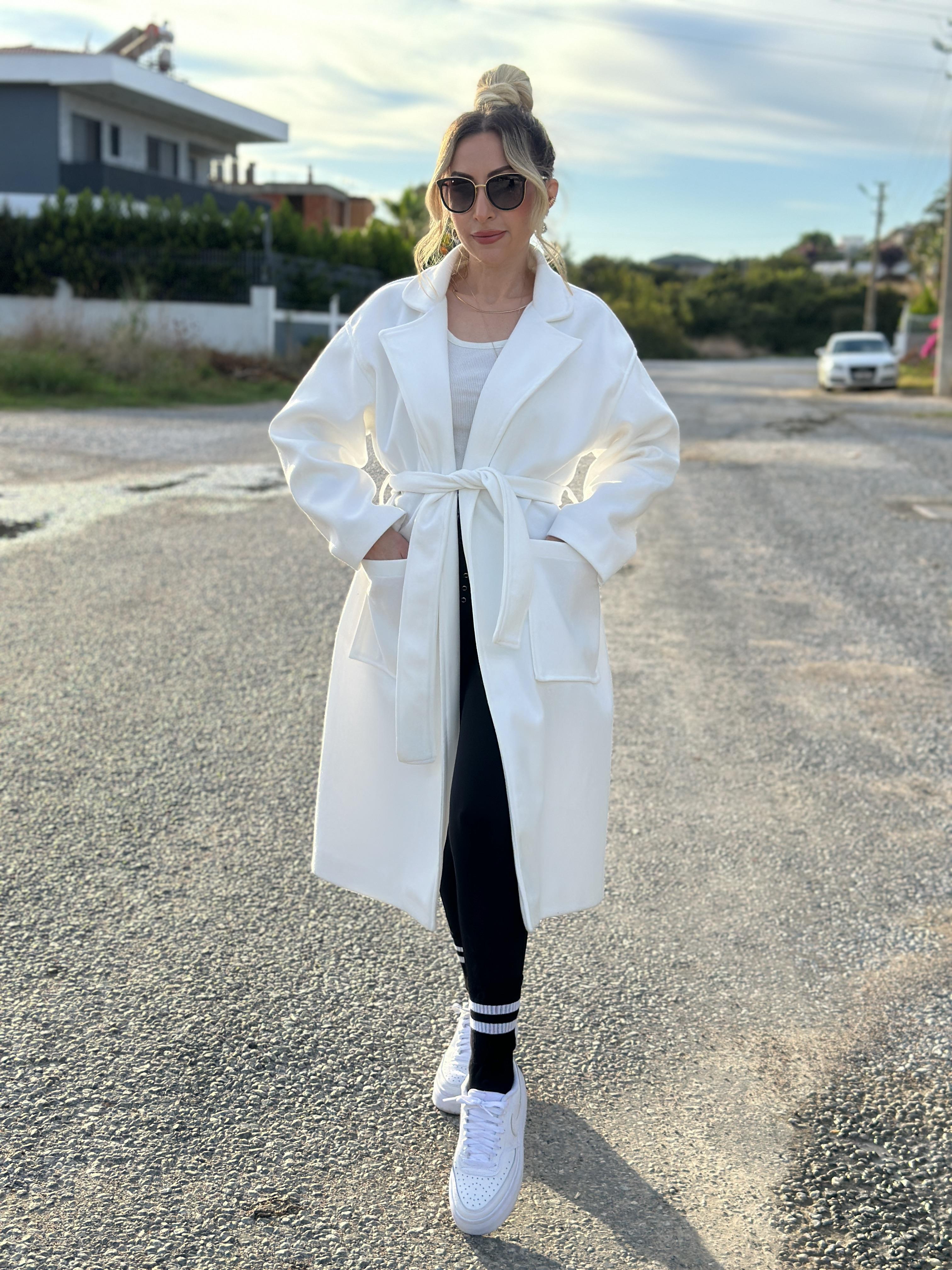 Alina Kaban Kuşaklı Beyaz