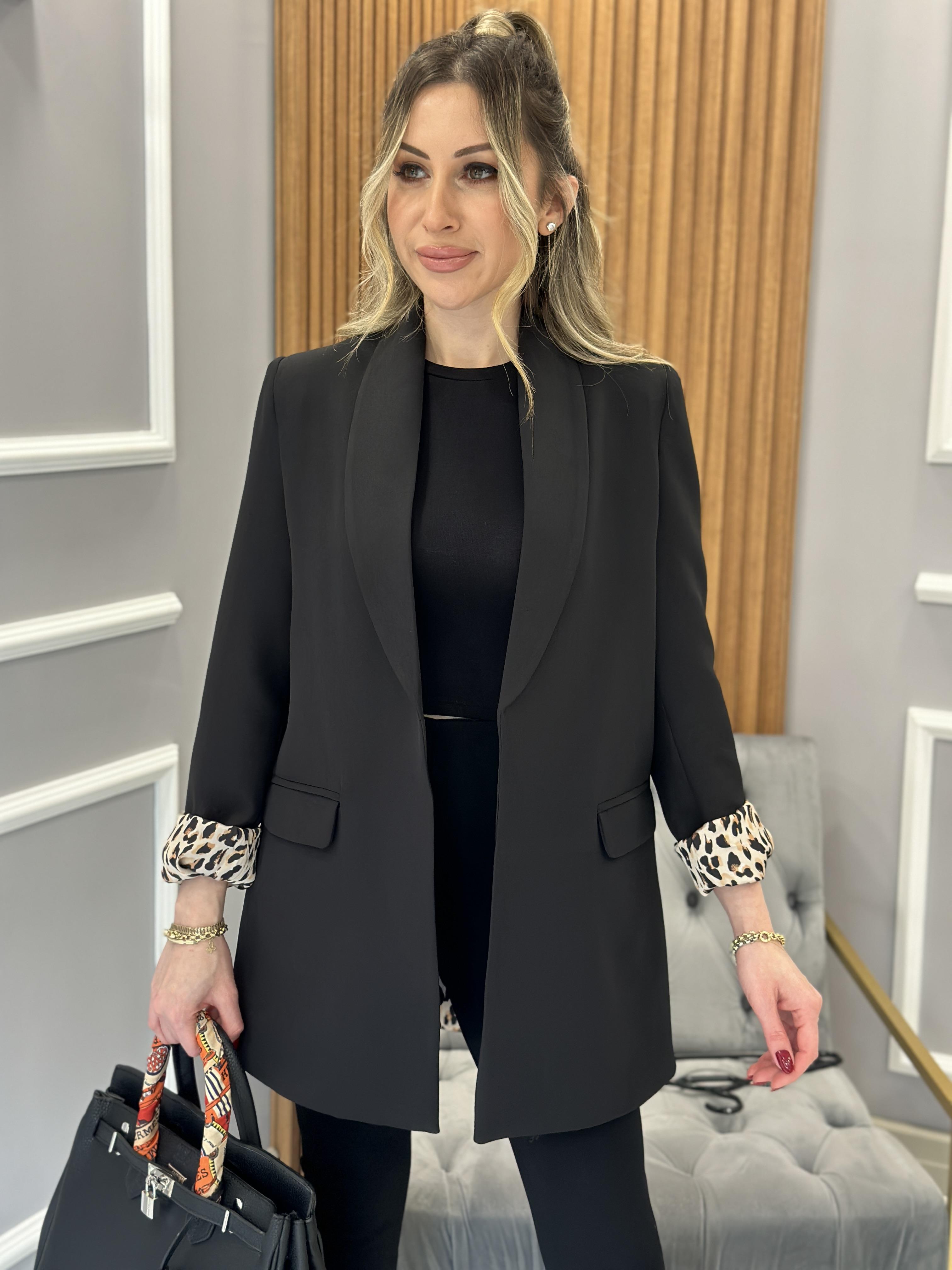 Ceket Blazer İçi Leopar