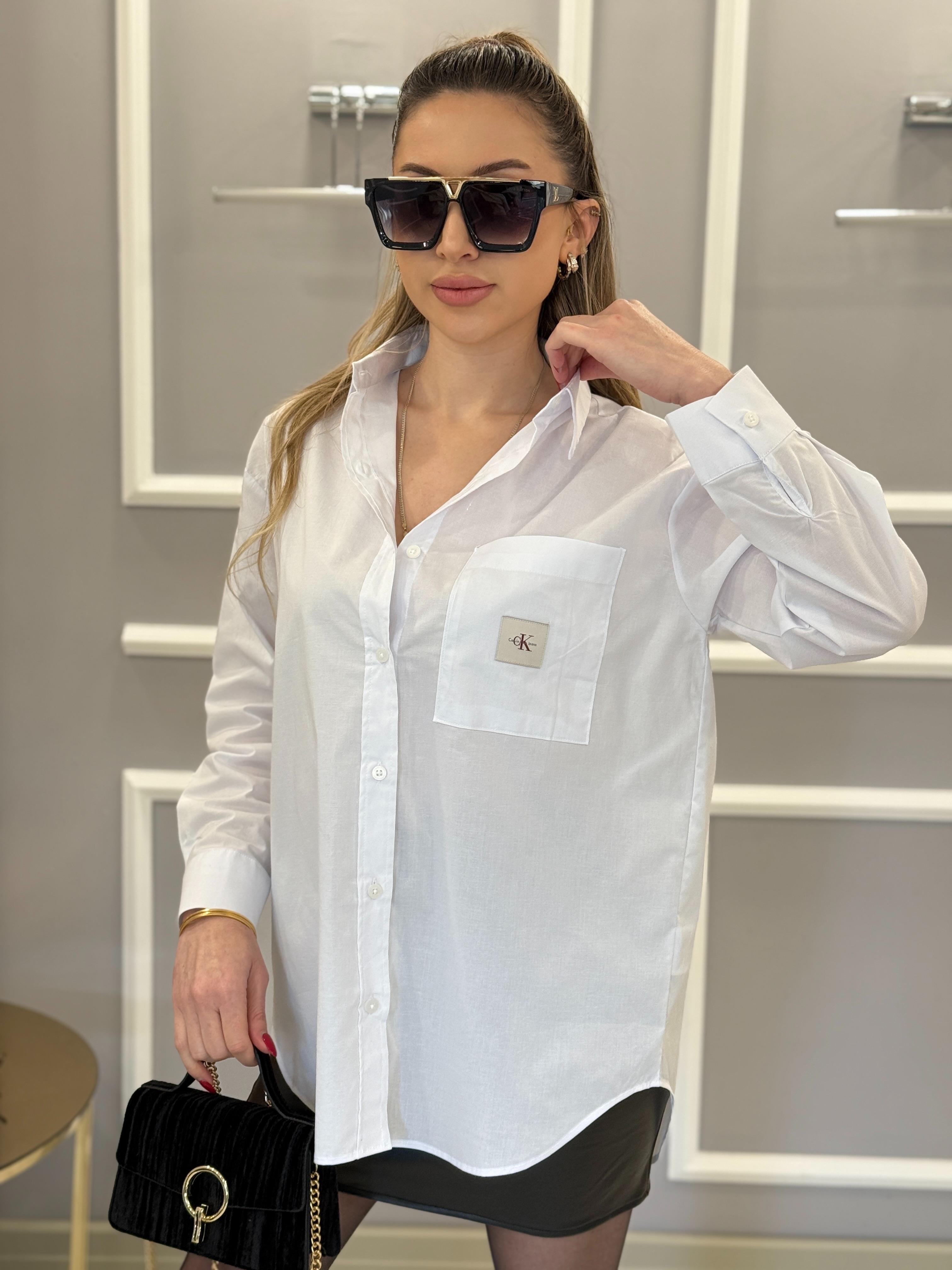 Cn Oversize Premium Beyaz Gömlek 