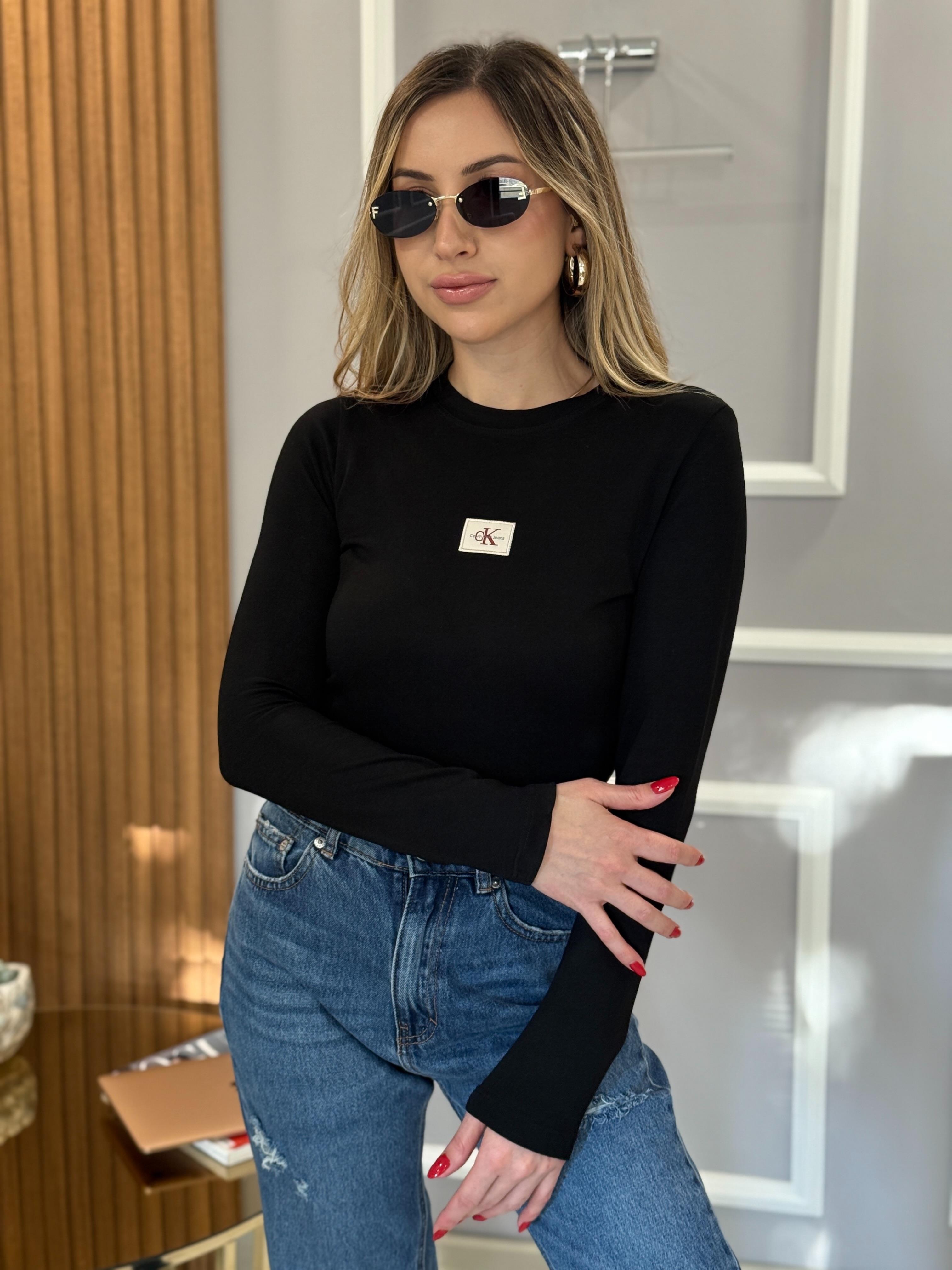 Cnk Bodysuit Likralı Nakış Yazılı Siyah
