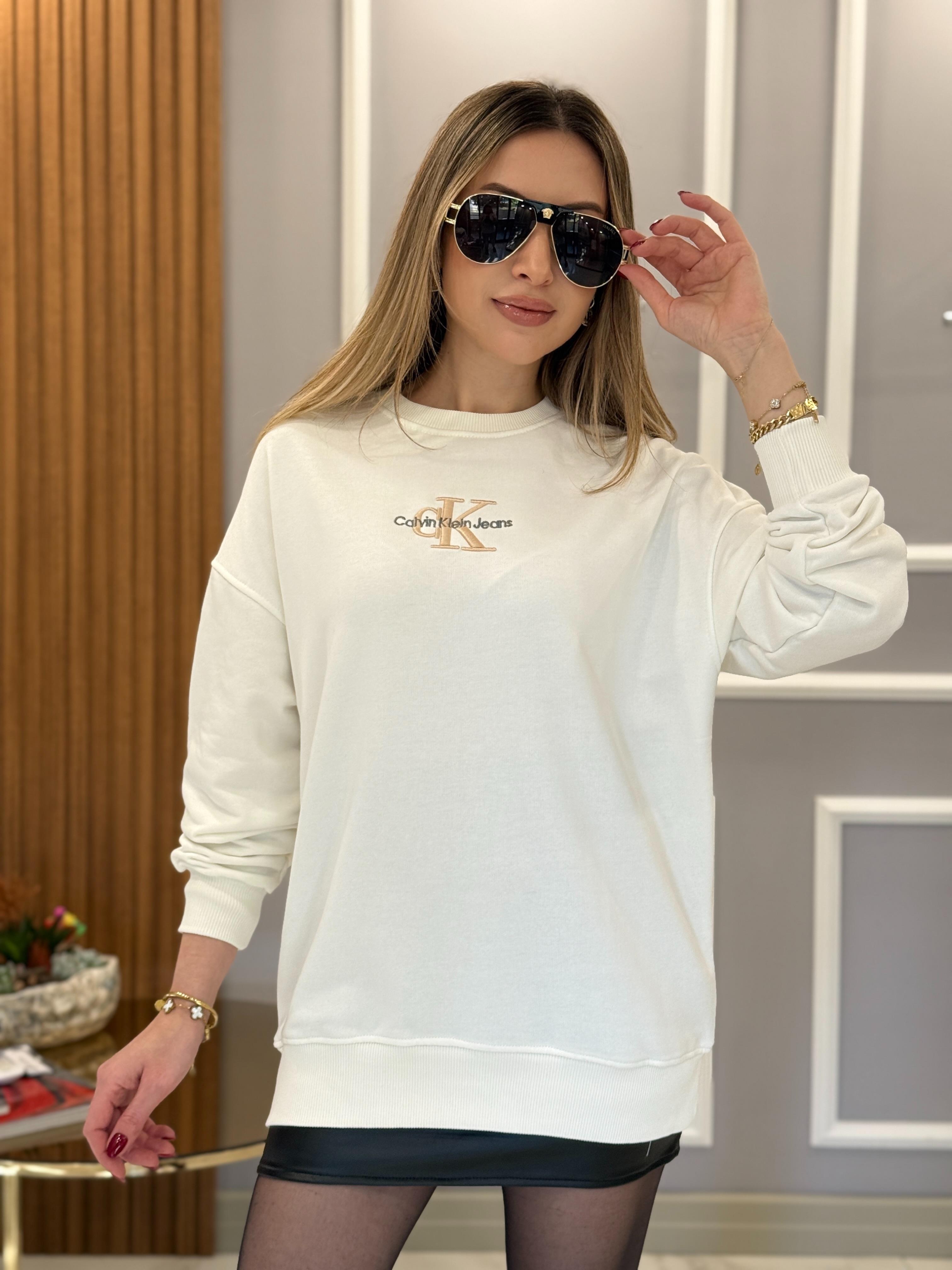 Cnk Nakış Yazılı Beyaz Sweatshirt 65cm