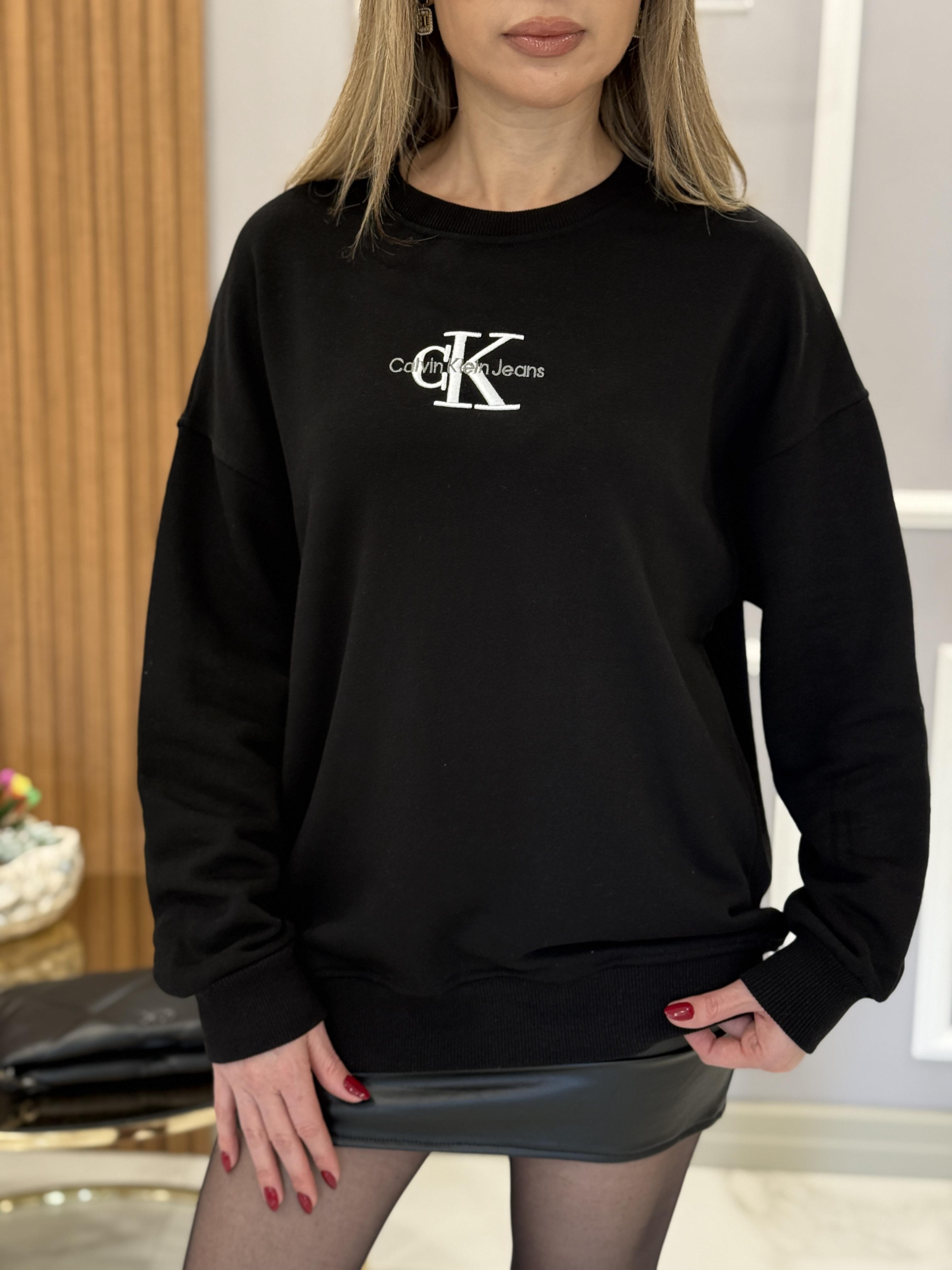 Cnk Nakış Yazılı Siyah Sweatshirt 65cm