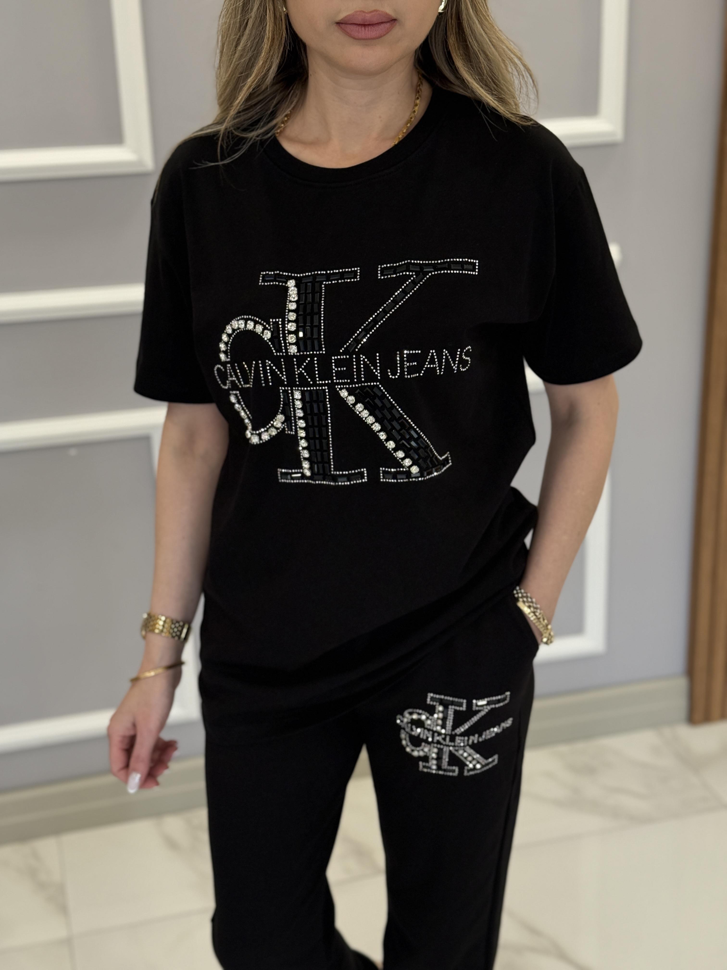 Cnk Taşlı 2 İplik Takım Siyah