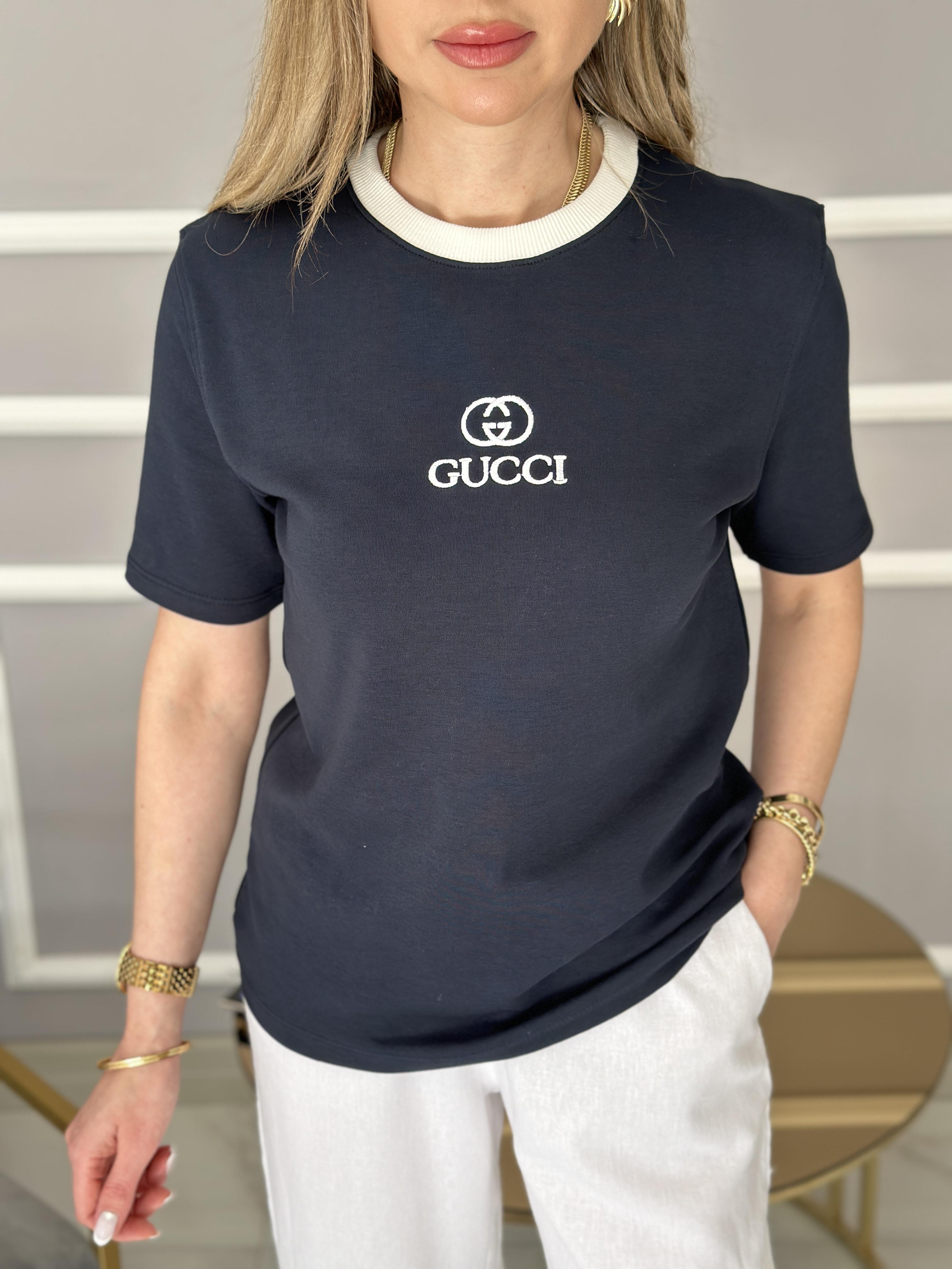 GC Premium Nakış Detaylı Tişört Lacivert