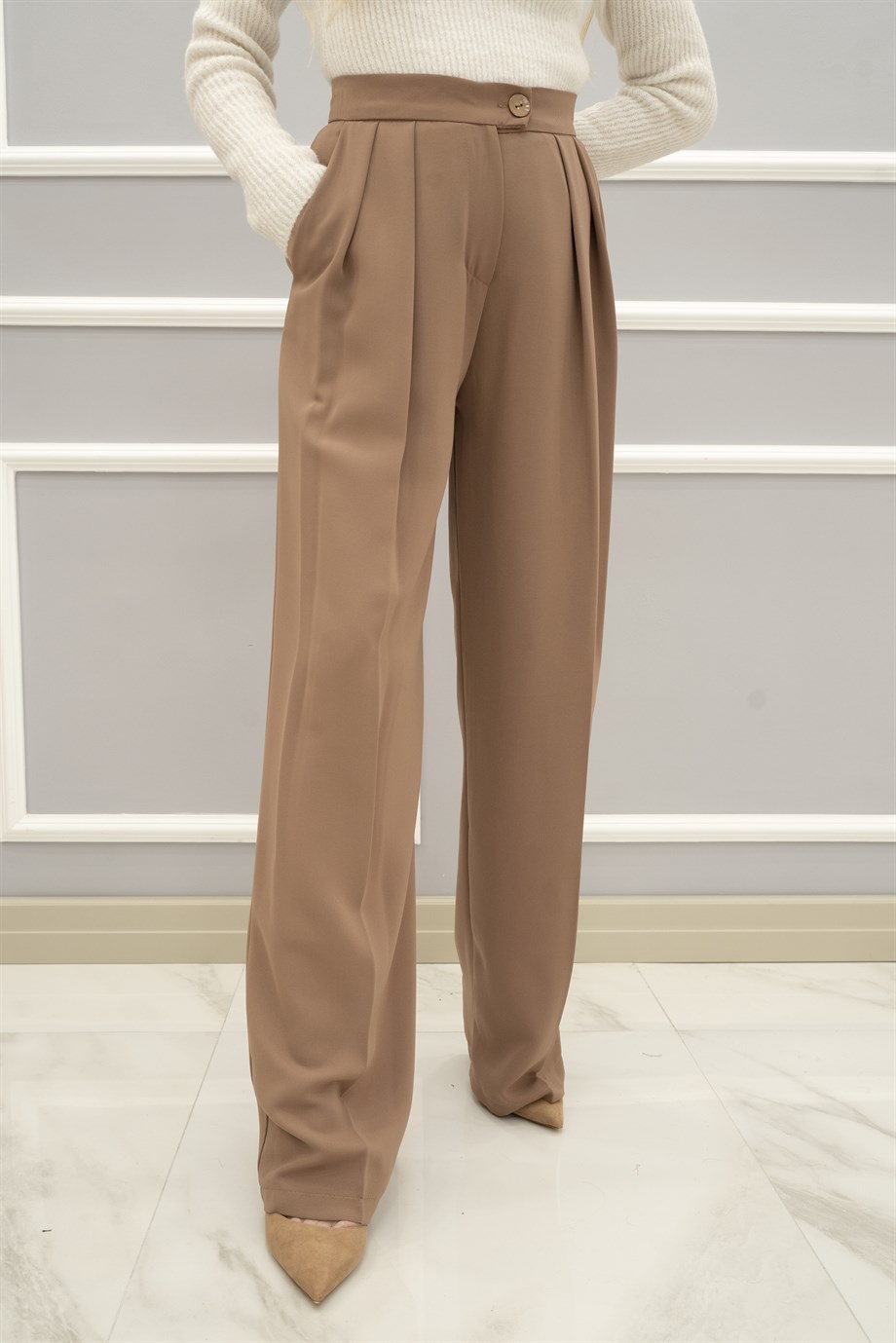 İva Palazzo Pantolon Camel