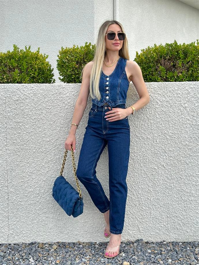 Jeans Mom Kalıp Lacivert