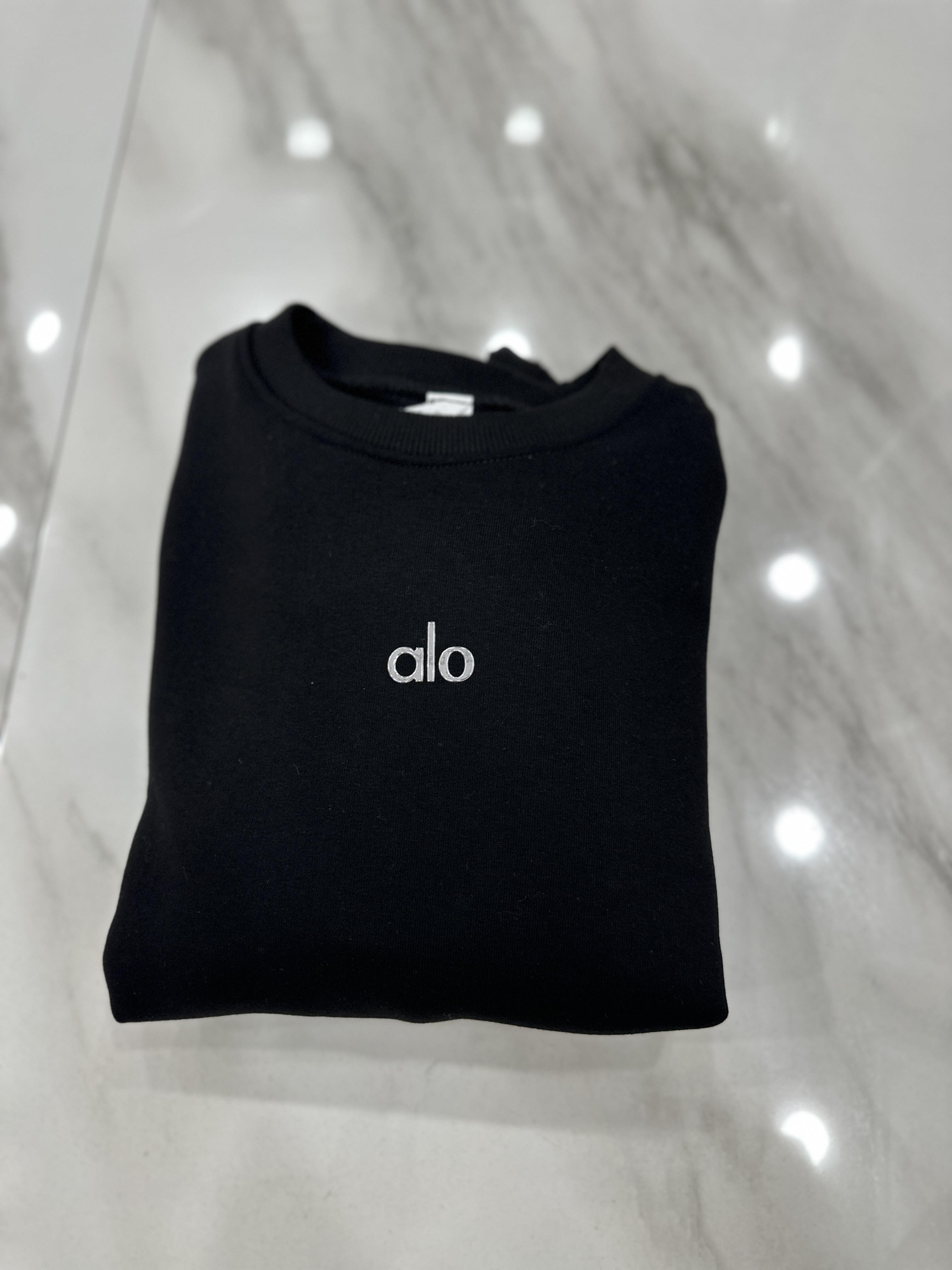 Lo Sweatshirt Silver Yazı Detaylı Siyah