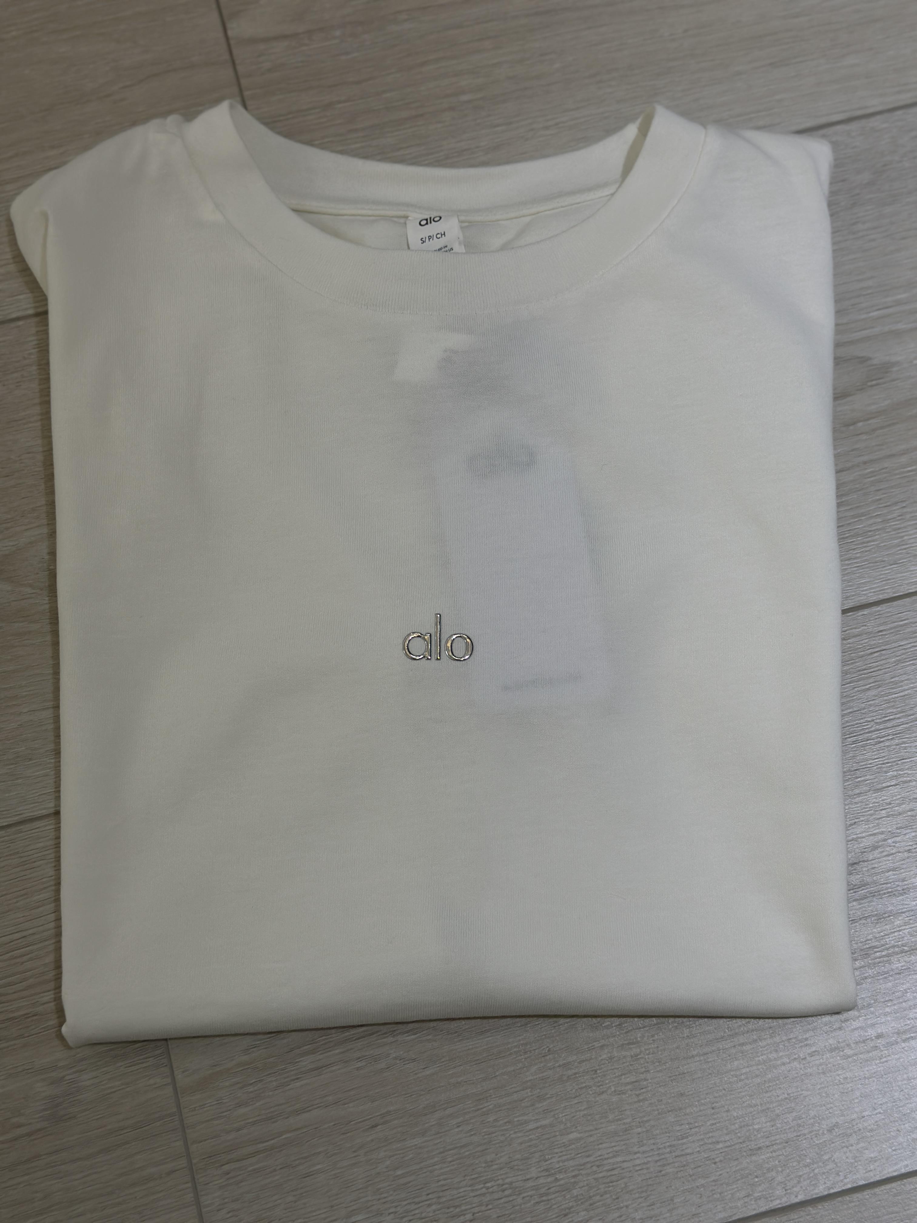 Lo T-shirt Silver Yazı Detaylı Beyaz
