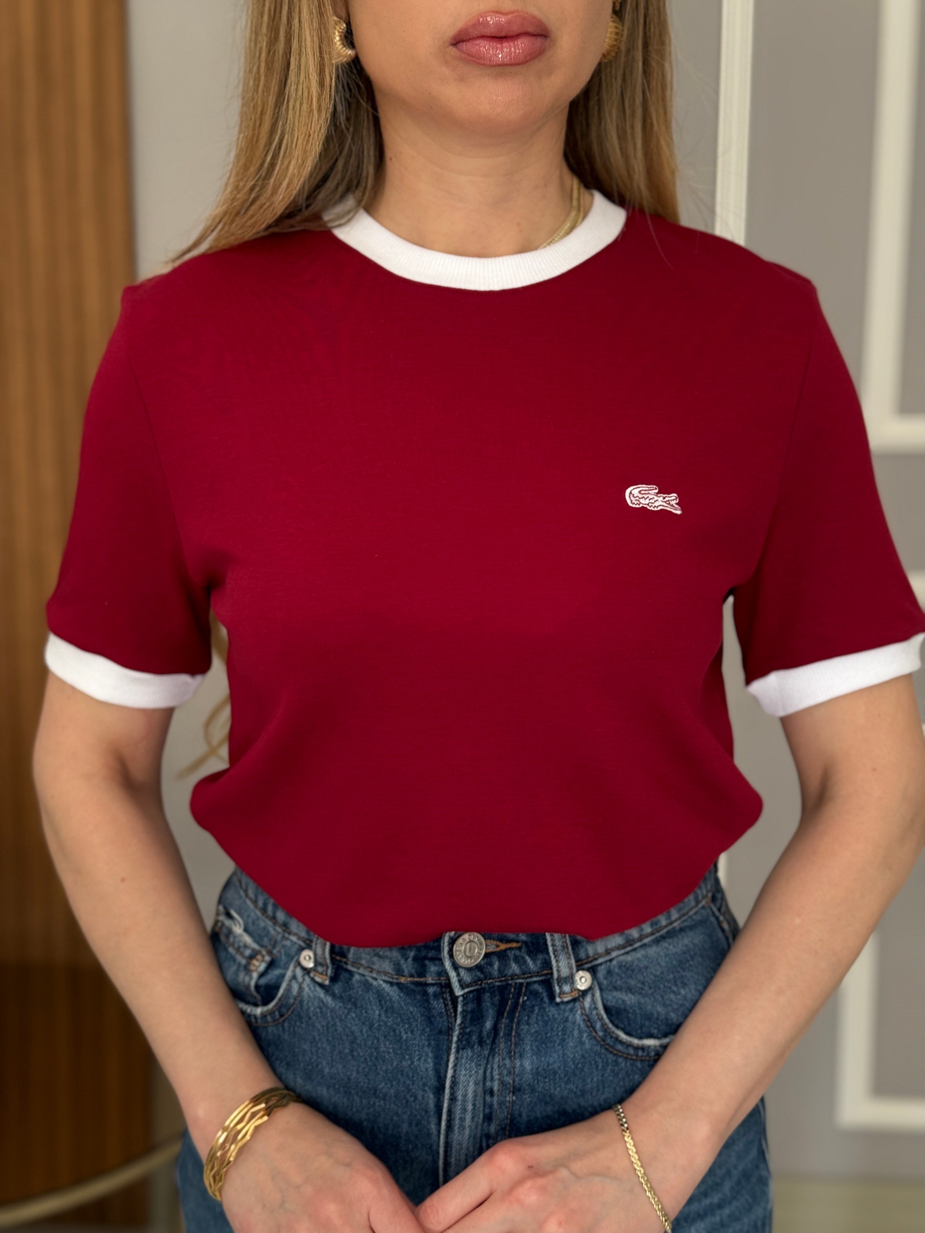 LT Premium Biyeli Tişört Bordo 