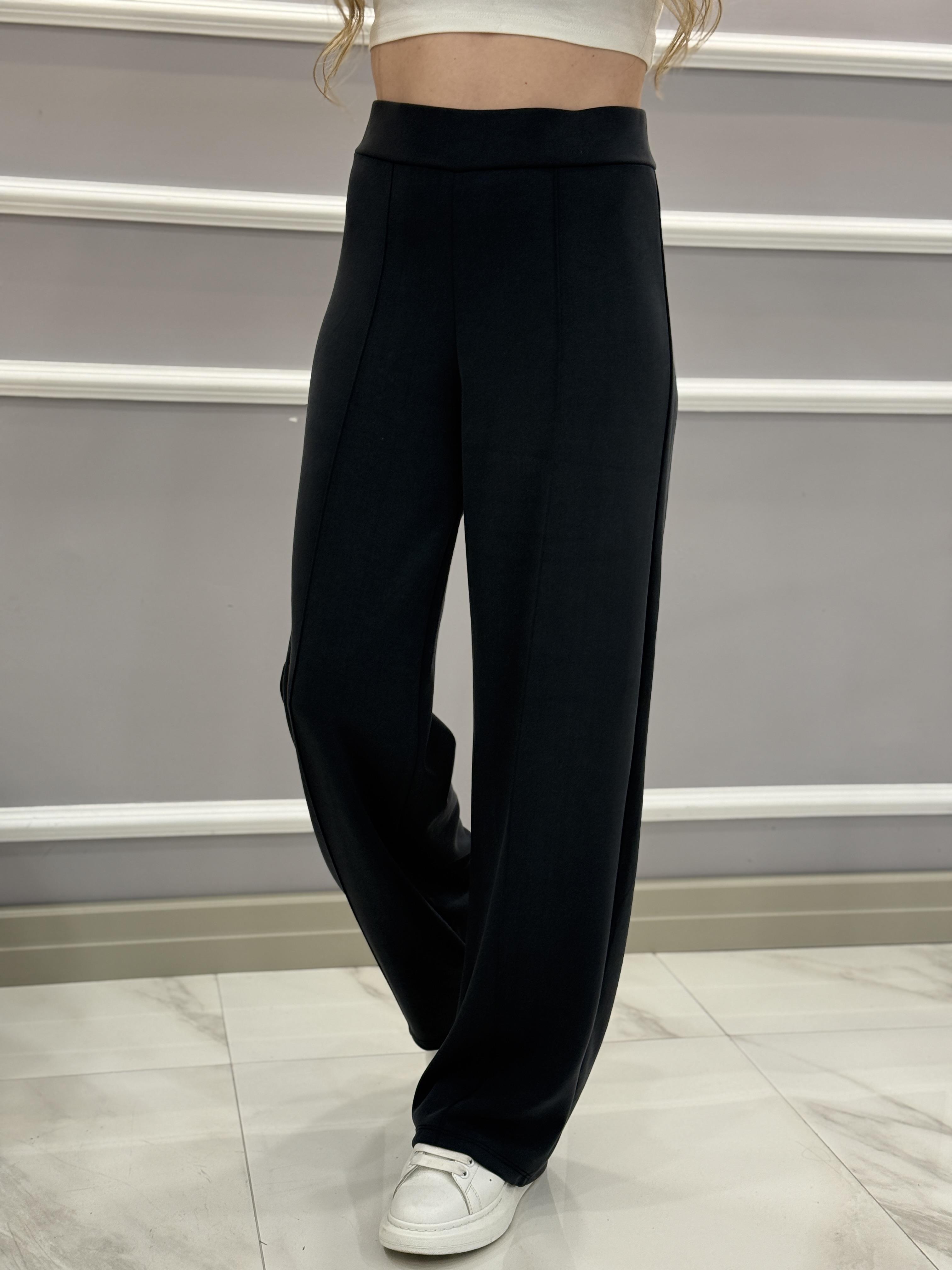 Oys Modal Kumaş Beli Lastikli Çımalı Lacivert Pantolon 