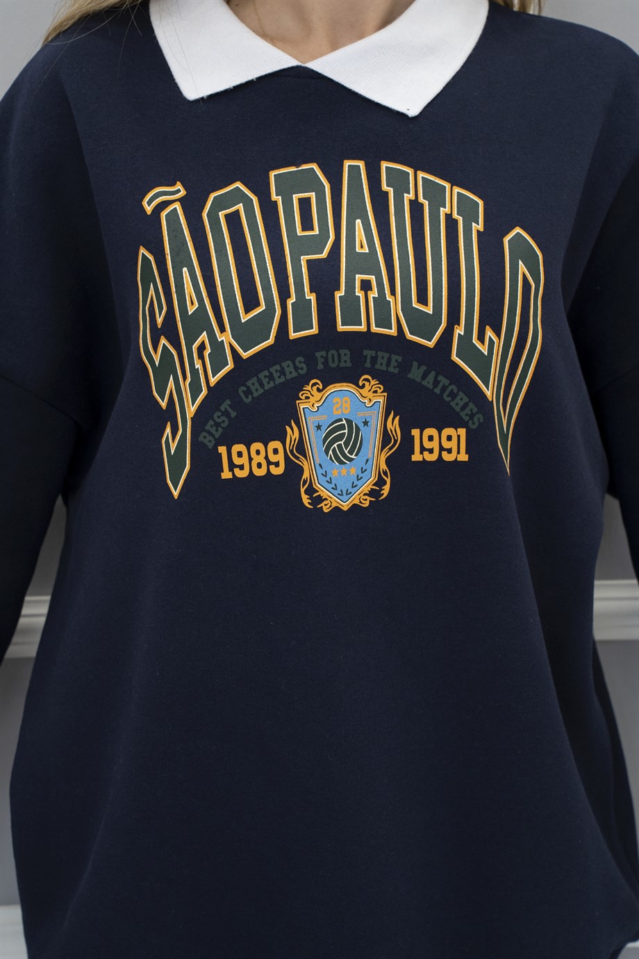 Polo Yaka Sweatshirt Lacivert
