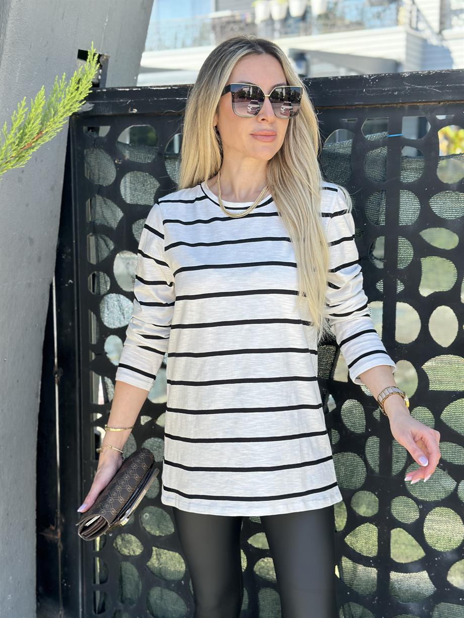 Rz Sweatshirt Basic Çizgili